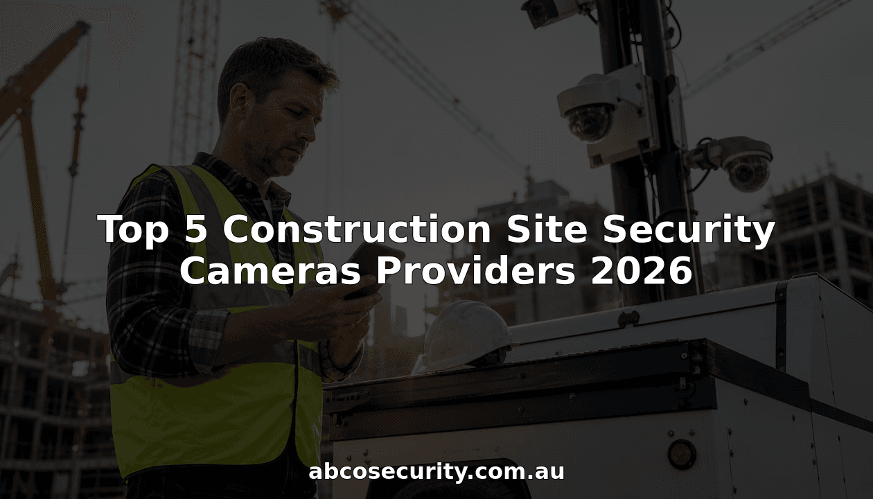 Security manager monitoring cameras on construction site