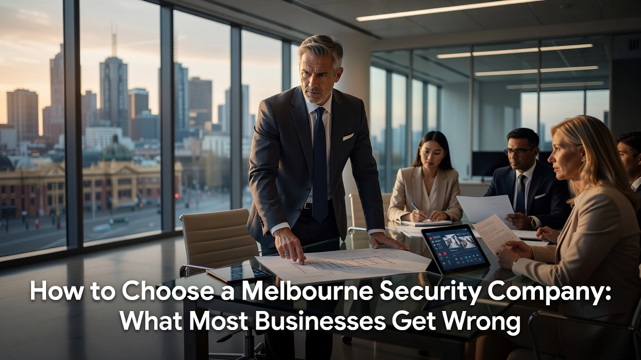 Professional header image for comparison analysis: How to Choose a Melbourne Security Company: What Most Bus...