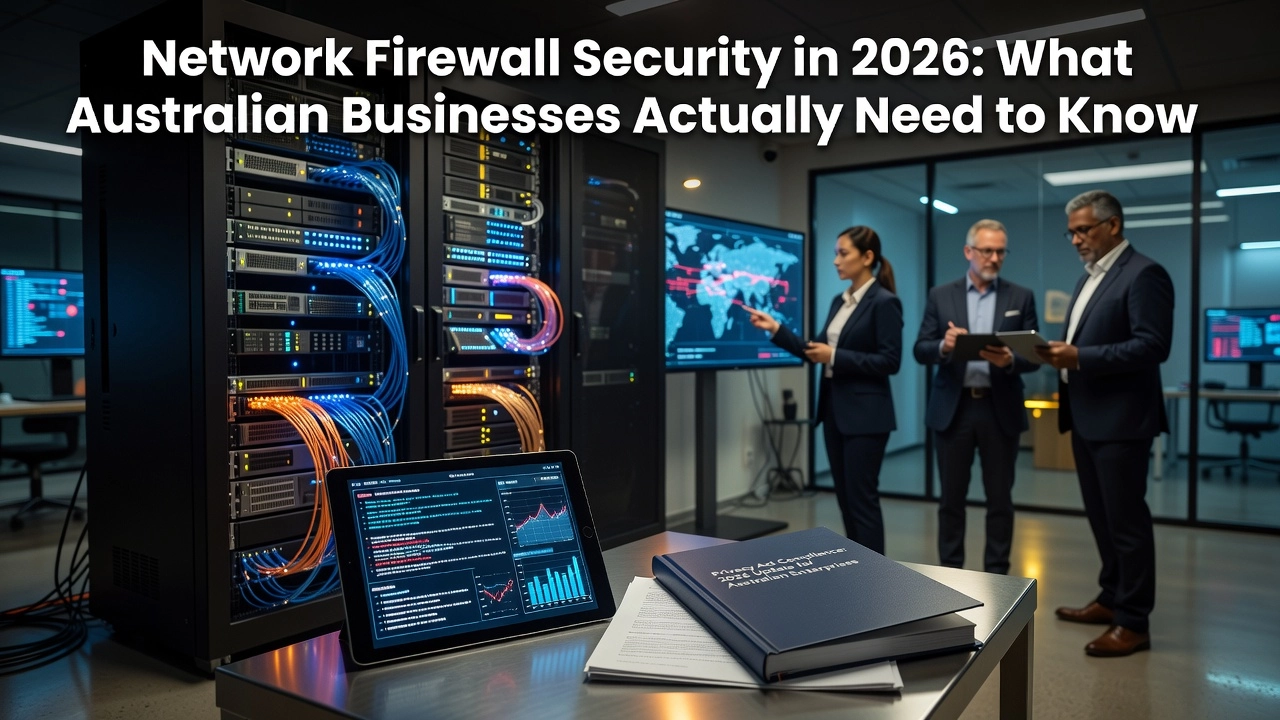 Professional header image for industry analysis: Network Firewall Security in 2026: What Australian Busine...