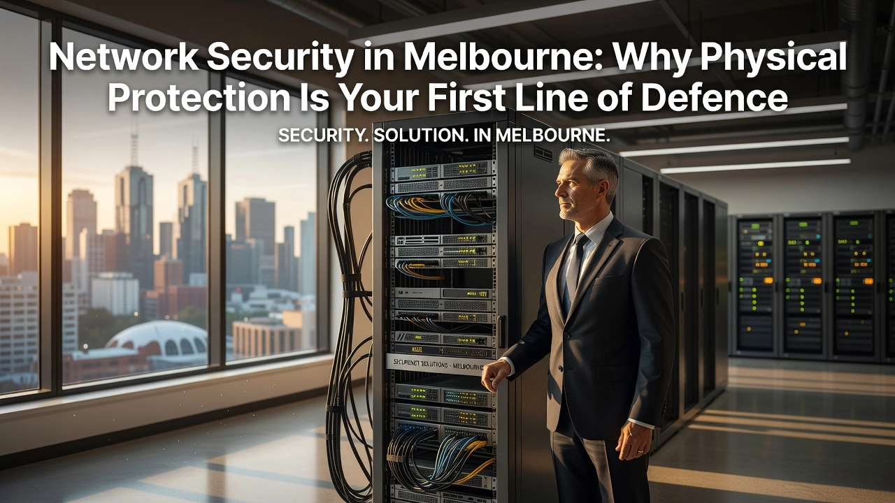Professional header image for industry analysis: Network Security in Melbourne: Why Physical Protection Is...