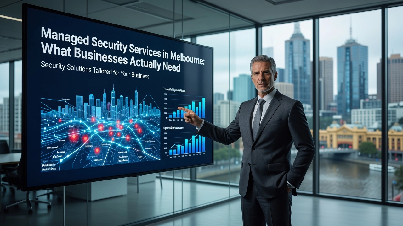 Professional header image for comparison analysis: Managed Security Services in Melbourne: What Businesses A...