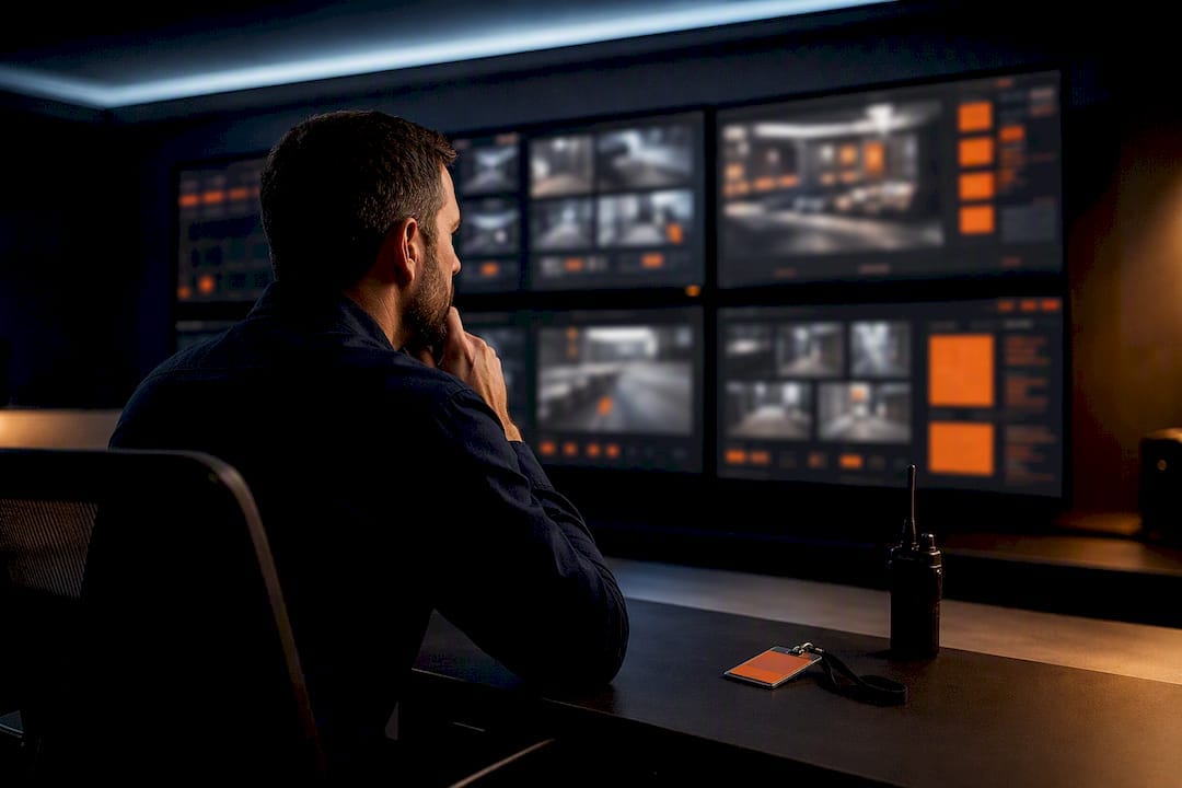 Security manager reviewing assessment feeds