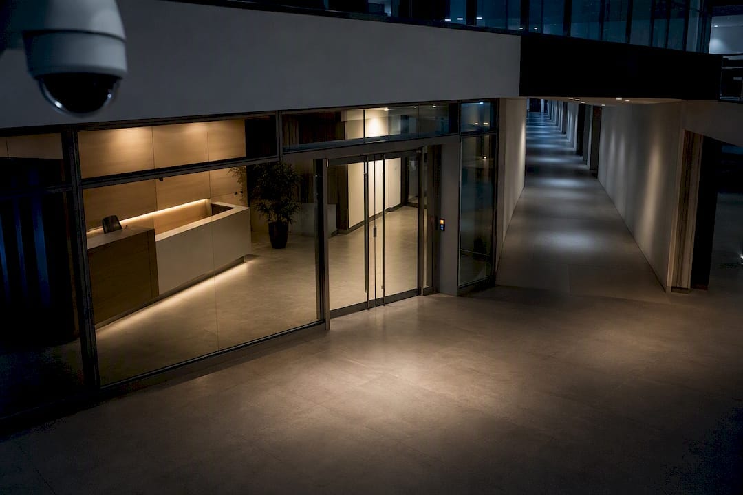 Facility Managers: Deploy After Hours Office Security in Six Months 9 Empty office entrance secured after hours
