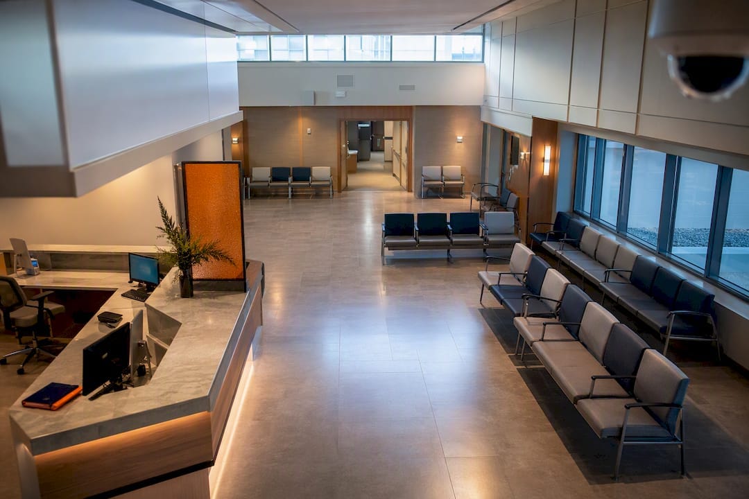 Emergency department waiting area with clear sightlines
