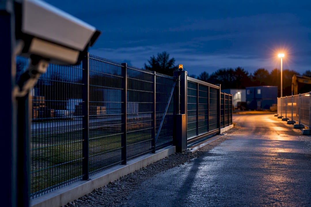 Site managers: 5 quick fixes to prevent construction site theft 8 CCTV camera viewing construction site at night