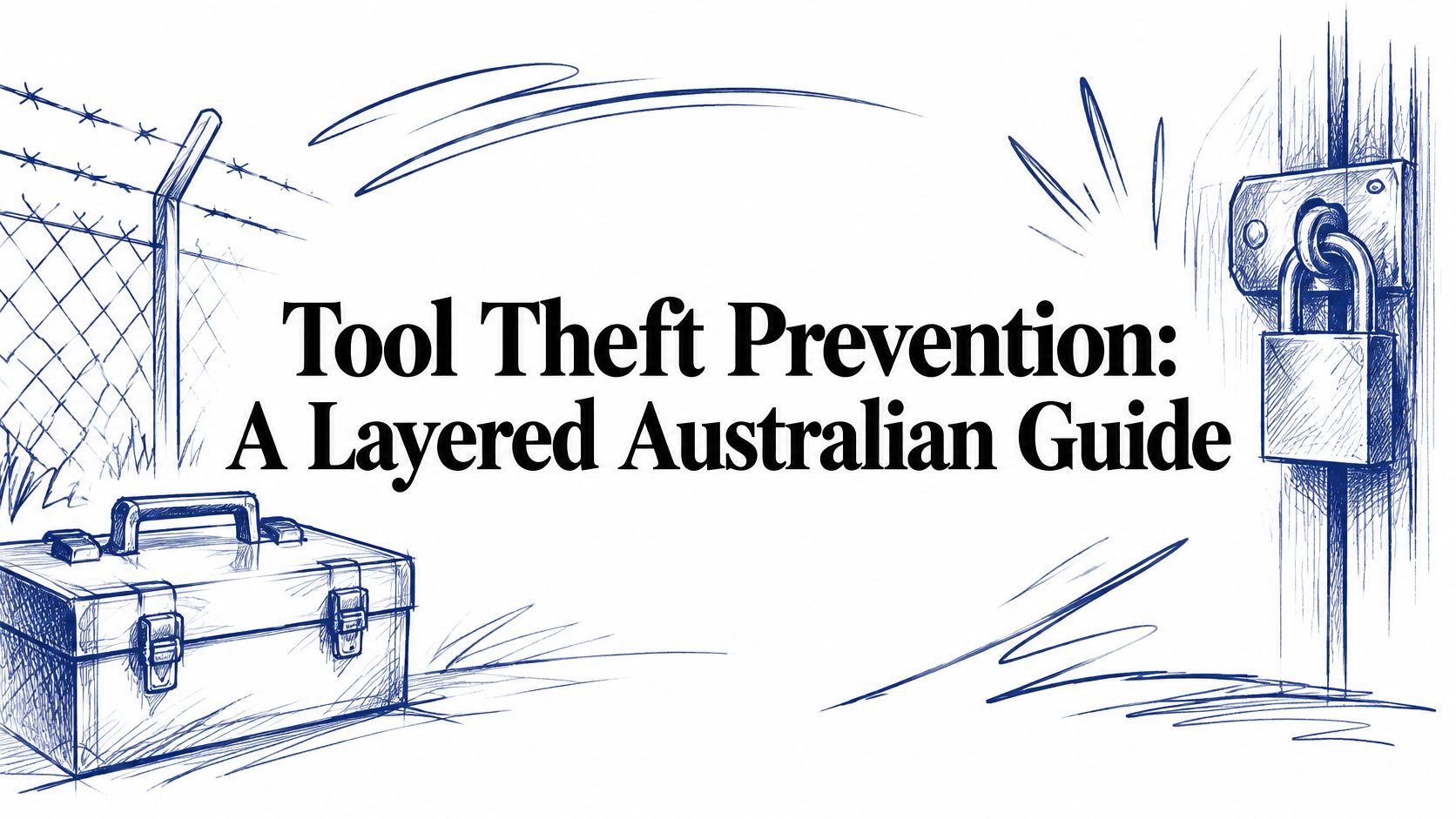 tool theft prevention security illustration